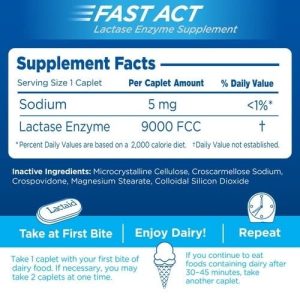 LACTAID® Fast Act Lactase Enzyme Supplement Caplets