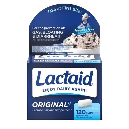 LACTAID® Original Strength Lactase Enzyme Supplement Caplets