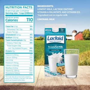 LACTAID® Lowfat 1% Lactose-Free Milk