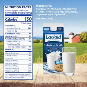 LACTAID® Reduced Fat 2% Lactose-Free Milk