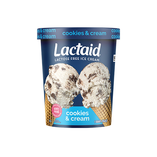 LACTAID® Lactose-Free Cookies & Cream Ice Cream